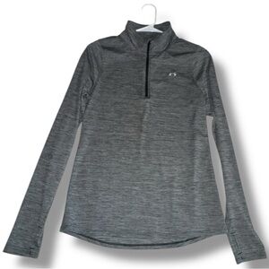 Under Armour Gray HeatGear 1/4 Zip Long Sleeve Athletic Pullover